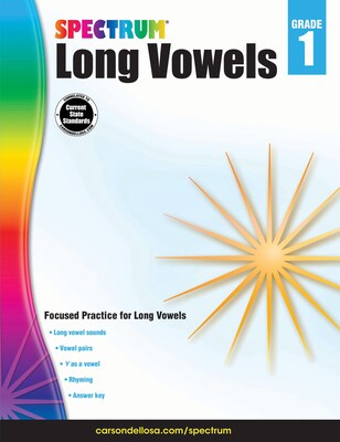 Spectrum Long Vowels Workbook, Grade 1