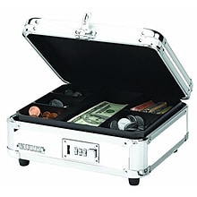 Vaultz®, Locking Cash Box, 4 x 10 x 8, White (VZ00172)