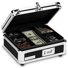 Vaultz® Locking Cash Box, Black