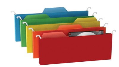 Find It® Mini Tab View Hanging File Folder, Assorted, 6/Pack