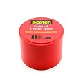 Scotch Colored Plastic Tape Red 1 1/2 In. [Pack Of 12] (12PK-191RED)