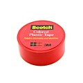 Scotch Colored Plastic Tape Red 3/4 In. [Pack Of 18] (18PK-190RED)