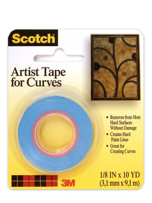 Scotch® Artist Tape For Curves 1/8 In. X 10 Yd. [Pack Of 6] (6PK-FA2038)