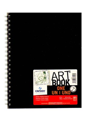 Canson Art Book One Sketch Books, WireBound, 8-1/2 In. x 11 In., 80 Sheets (100516223)