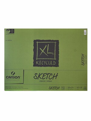 Canson XL Recycled 18 x 24 Hard Bound Sketch Pad, 50 Sheets/Pad (97315)