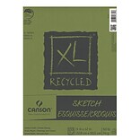 Canson XL Recycled Sketch Pads, 9 In. x 12 In., Pad Of 100 Sheets, Fold-Over, Pack Of 3 (3PK-1005109