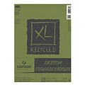 Canson XL Recycled 9 x 12 Hard Bound Sketch Pad, 100 Sheets/Pad, 3/Pack (96471-PK3)