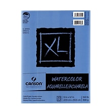 Canson XL Watercolor Pads, 9 In. x 12 In., Pad Of 30 (100510941)
