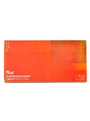 Global Art Fluid Cold Press Watercolor Paper 6 In. X 12 In. Block (880612)