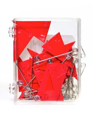 Moore Map Flags Pennant Red [Pack Of 3] (3PK-P-602)