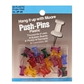 Moore Push Pins Assorted Gem Stone Plastic Pack Of 100 [Pack Of 3] (3PK-2P-100-AGS)