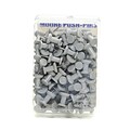 Moore Push Pins Slate Gray Plastic Pack Of 100 [Pack Of 3] (3PK-2P-100 SLG)