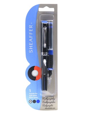 Sheaffer Viewpoint Calligraphy Fountain Pen Medium Black Ink [Pack Of 3] (3PK-73401)