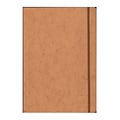 Clairefontaine Cloth-Bound Notebooks 8 1/4 In. X 11 3/4 In. Ruled, Tan Cover, Elastic Closure 96 She