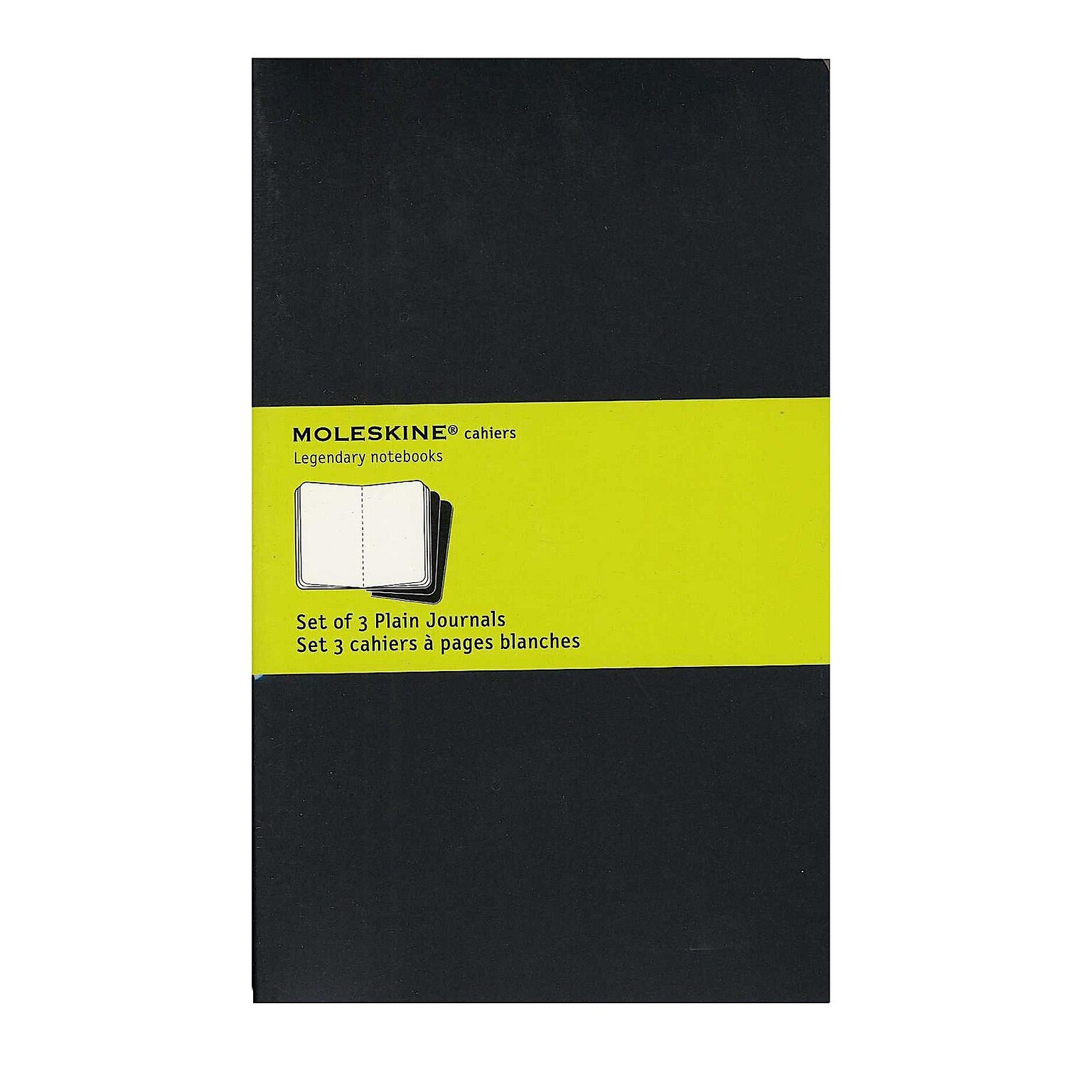 Moleskine Cahier Journal, 5 x 8.25, Black, 80 Pages, 3/Pack (43182-PK3)