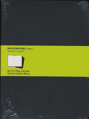 Moleskine Cahier Journal, 7.5 x 9.75, Black, 120 Pages, 3/Pack (43183-PK3)