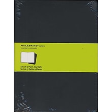 Moleskine Cahier Journal, 7.5 x 9.75, Black, 120 Pages, 3/Pack (43183-PK3)