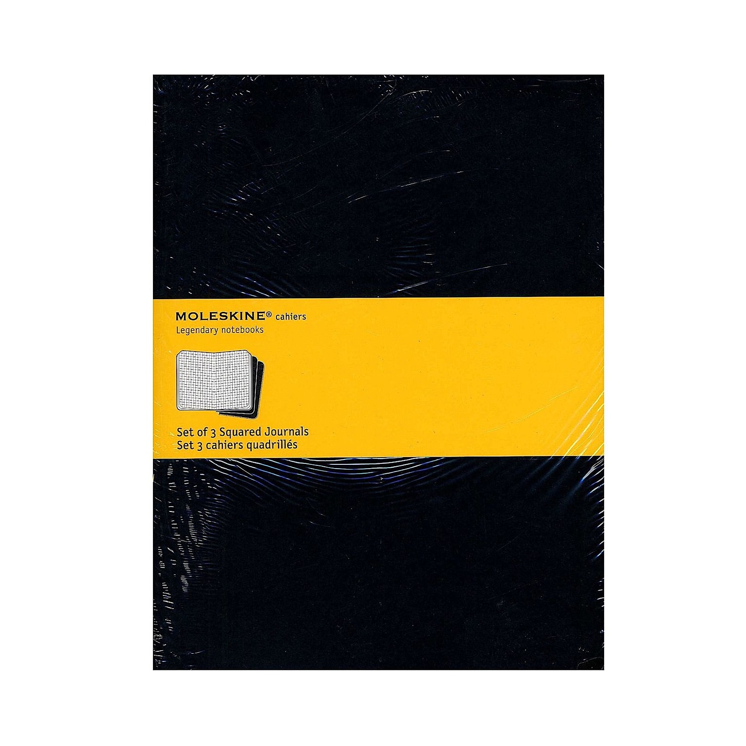 Moleskine Cahier Journal, 7.5 x 9.75, Graph Ruled, Black, 120 Pages, 3/Pack (43184-PK3)