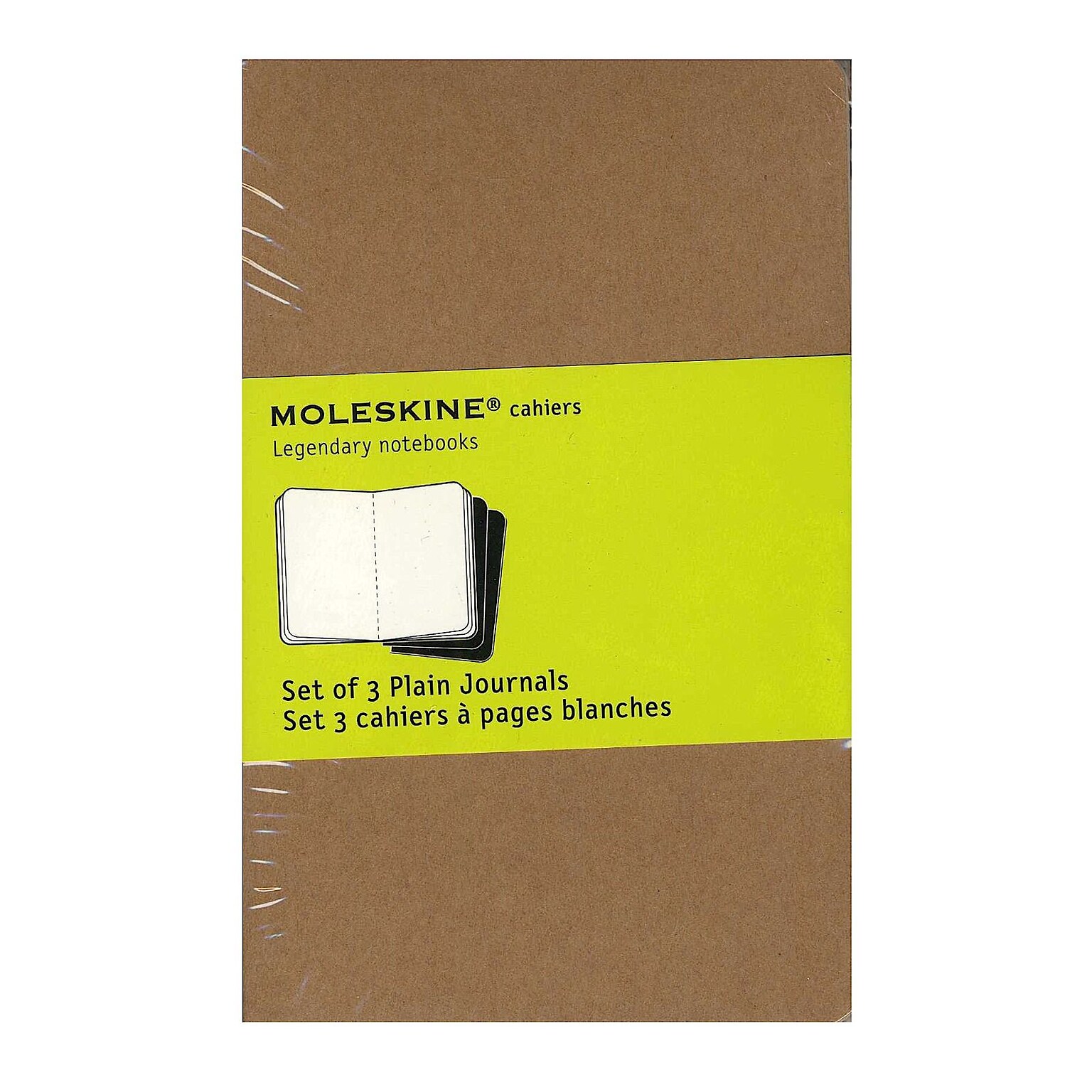 Moleskine Cahier Pocket Journal, 3.5 x 5.5, Brown, 64 Pages, 3/Pack (43192-PK3)