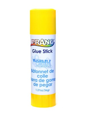 Prang WashableRemovable Glue Sticks, 1.27 oz., White, 12/Pack (84384-PK12)
