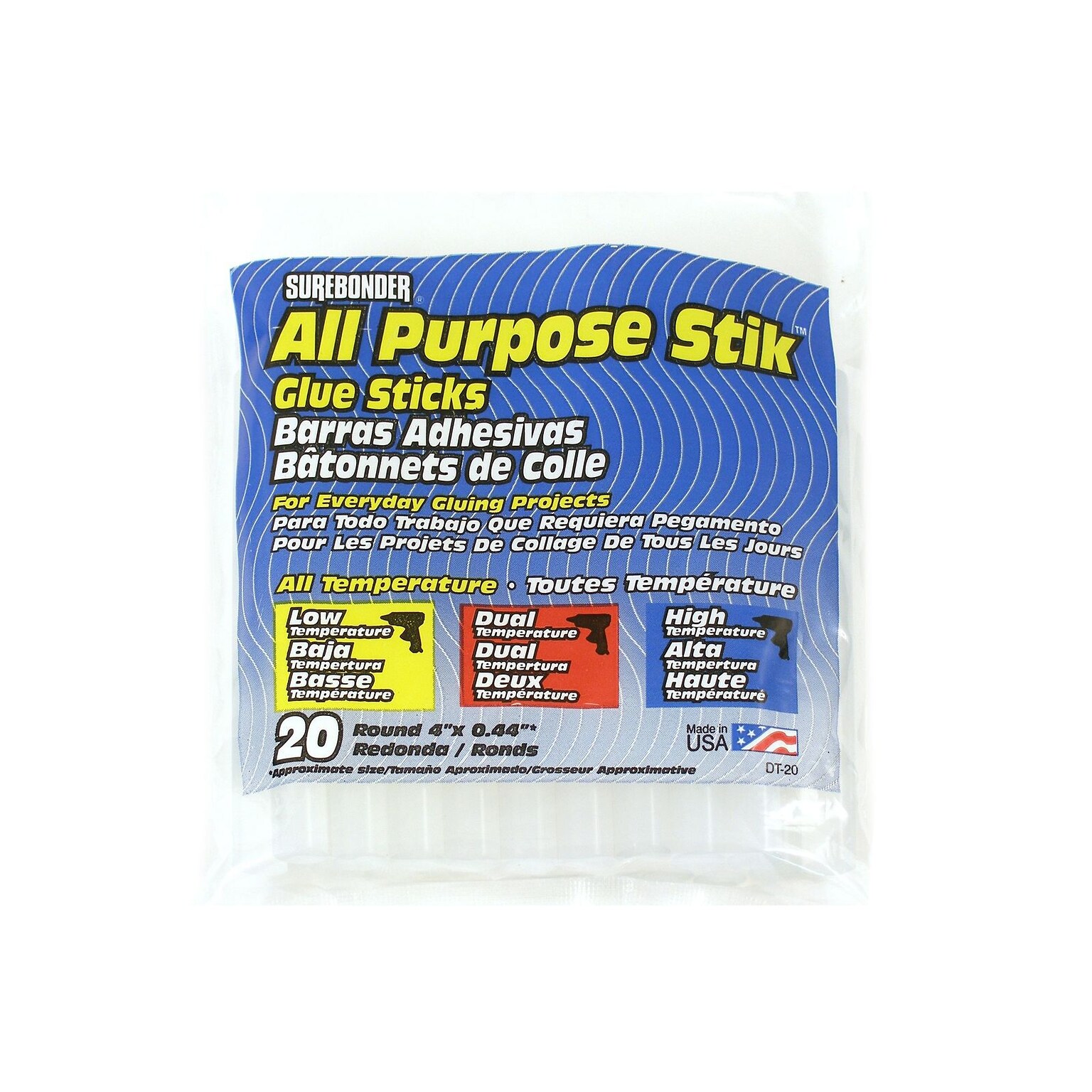 Surebonder Glue Sticks, 4 oz., White, 6/Pack (71917-PK6)