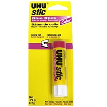 UHU WashableRemovable Glue Sticks, 0.29 oz., Purple, 24/Pack (57161-PK24)