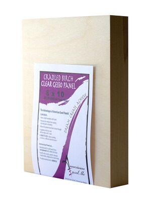 American Easel Primed Wood Painting Panel 8 In. X 10 In. Clear Gesso [Pack Of 2] (2PK-AECL0810-D)