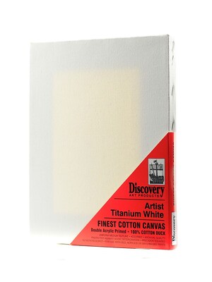 Discovery Finest Stretched Cotton Canvas White 10 In. X 14 In. Each [Pack Of 4] (4PK-TX161014)