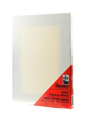 Discovery Finest Stretched Cotton Canvas White 12 In. X 16 In. Each [Pack Of 3] (3PK-TX161216)
