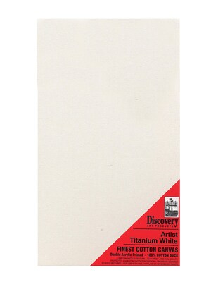 Discovery Finest Stretched Cotton Canvas White 15 In. X 30 In. Each [Pack Of 2] (2PK-TX161530)