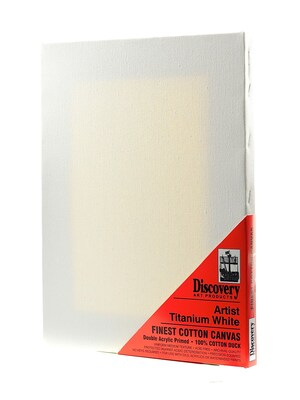Discovery Finest Stretched Cotton Canvas White 9 In. X 12 In. Each [Pack Of 4] (4PK-TX160912)