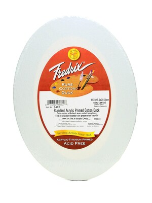 Fredrix Oval Stretched Canvas 6 In. X 8 In. Each [Pack Of 2] (2PK-5402)