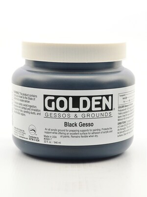 Golden Acrylic Gesso Black 32 Oz. (3560-7)