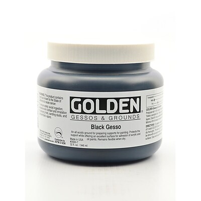 Golden Acrylic Gesso Black 32 Oz. (3560-7)