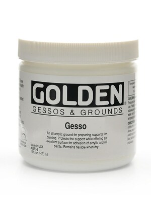 Golden Acrylic Gesso White 16 Oz. (3550-6)