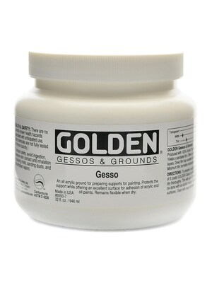 Golden Acrylic Gesso White 32 Oz. (3550-7)