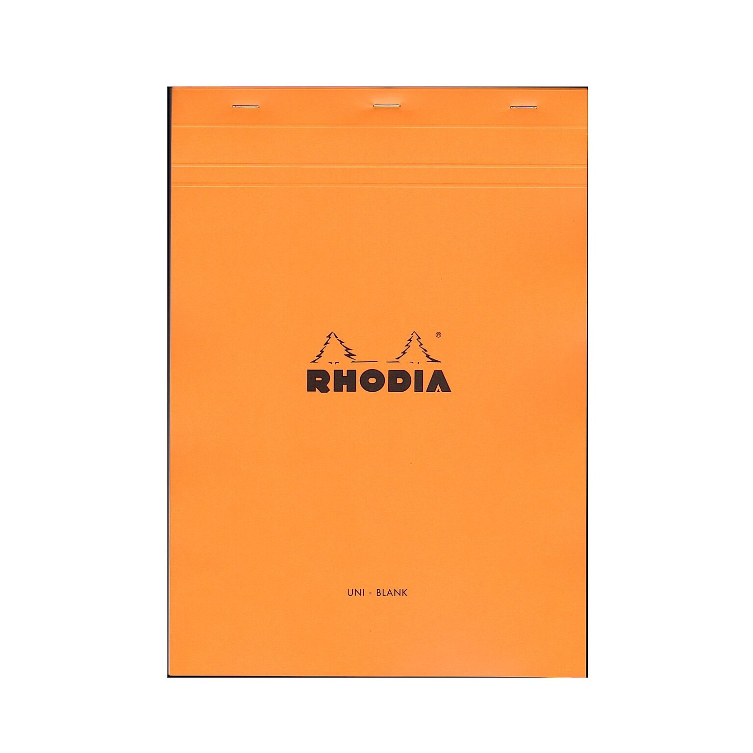 Rhodia Classic French Paper Pads Blank 8 1/4 In. X 11 3/4 In. Orange [Pack Of 3] (3PK-18000)