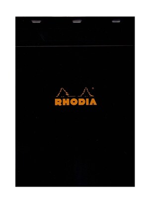 Rhodia Classic French Paper Pads Graph 8 1/4 In. X 11 3/4 In. Black [Pack Of 3] (3PK-182009)