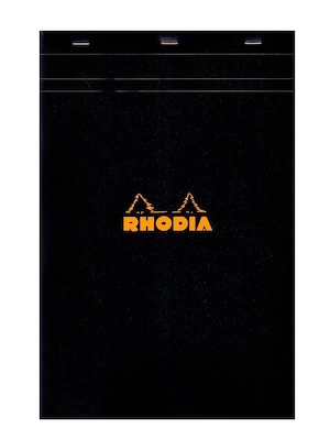 Rhodia Classic French Paper Pads Graph 8 1/4 In. X 12 1/2 In. Black [Pack Of 3] (3PK-192009)