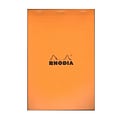 Rhodia Classic French Paper Pads Graph 8 1/4 In. X 12 1/2 In. Orange [Pack Of 3] (3PK-19200)