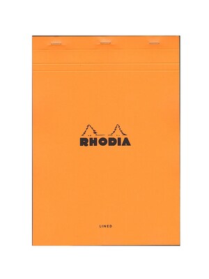 Rhodia Classic French Paper Pads Ruled With Margin 8 1/4 In. X 11 3/4 In. Orange [Pack Of 3] (3PK-18