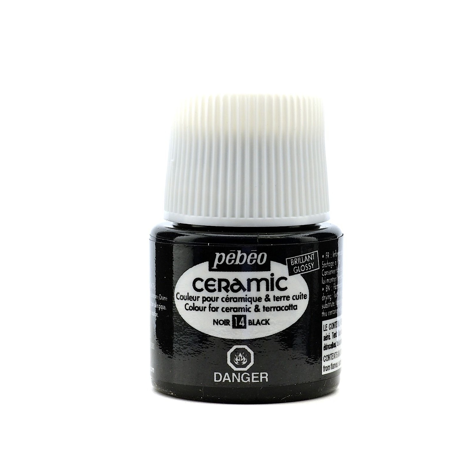 Pebeo Ceramic Air Dry China Paint Black 45 Ml [Pack Of 3] (3PK-025-014)