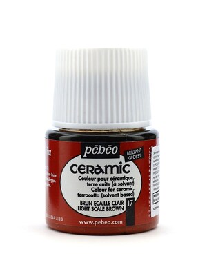 Pebeo Ceramic Air Dry China Paint Light Scale Brown 45 Ml [Pack Of 3] (3PK-025-017)