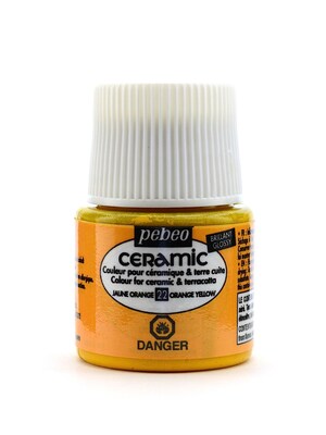 Pebeo Ceramic Air Dry China Paint Orange Yellow 45 Ml [Pack Of 3] (3PK-025-022)
