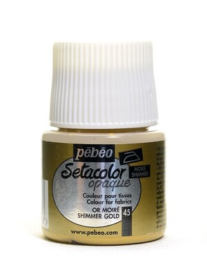 Pebeo Setacolor Opaque Fabric Paint Shimmer Gold 45 Ml [Pack Of 3] (3PK-295-045)