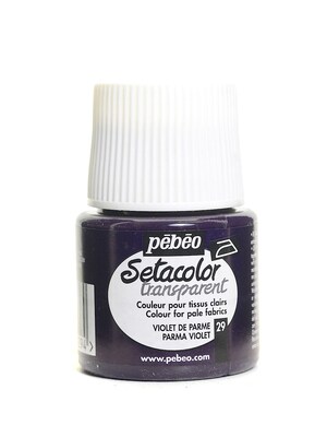 Pebeo Setacolor Transparent Fabric Paint Parma Violet 45 Ml [Pack Of 3] (3PK-329-029)