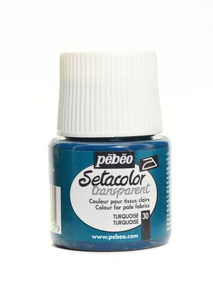 Pebeo Setacolor Transparent Fabric Paint Turquoise 45 Ml [Pack Of 3] (3PK-329-030)