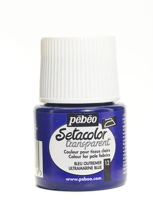 Pebeo Setacolor Transparent Fabric Paint Ultramarine Blue 45 Ml [Pack Of 3] (3PK-329-012)