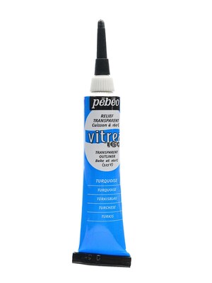 Pebeo Vitrea 160 Outliners Turquoise, Craft Supplies, 20 Ml [Pack Of 3] (3PK-114063)