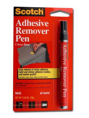 3M Scotch Adhesive Remover Pen 0.35 Oz. [Pack Of 2] (2PK-6042)